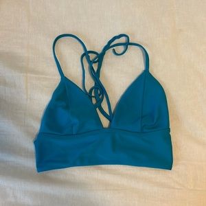 Size small blue bikini top